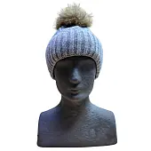 Шапка 14621 с помпоном серый от магазина Супер Спорт